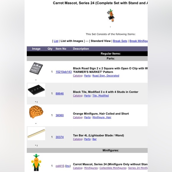 Lego Series 24 Carrot Mascot - Picture 8 of 10